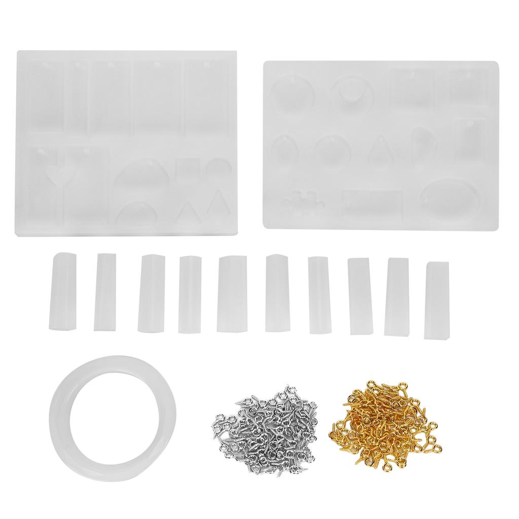 Jewelry Pendant Silicone Molds DIY Casting Molds Screw Eye Pin Kit Jewelry Making Accessory