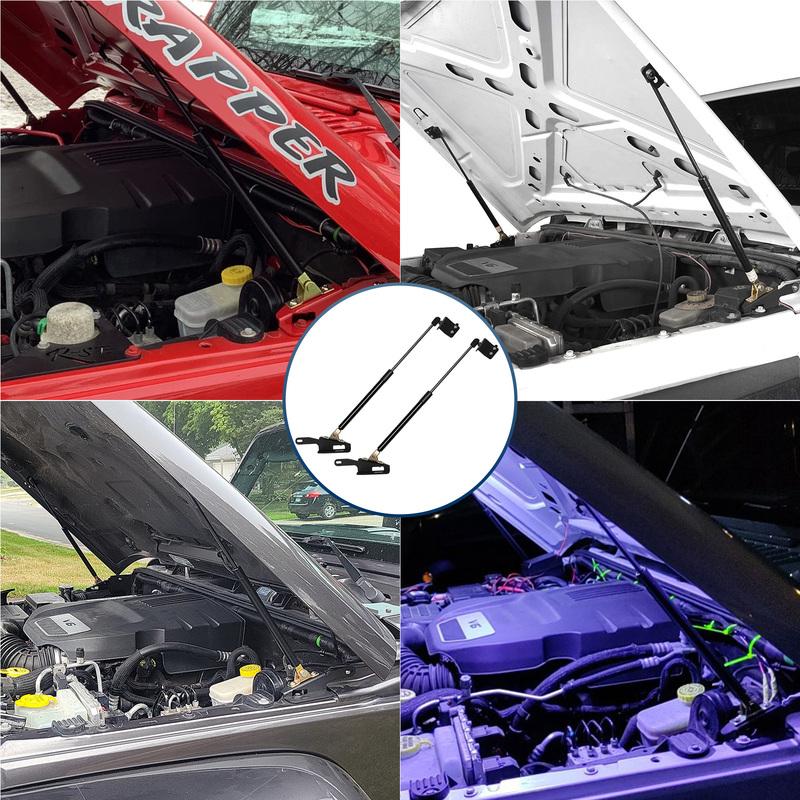 1 Pair Front Hood Lift Support Kit Struts Bar Rods Assist Kit For Jeep Wrangler JK Models 2011-2018 Gas Spring Bracket