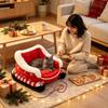 Sleigh Style Pet Sleeping Bed Fluffy Fleece Lined Dog Sofa Cushion Ultra‑Soft Non‑Slip Winter Christmas Decoration for Cats Dogs