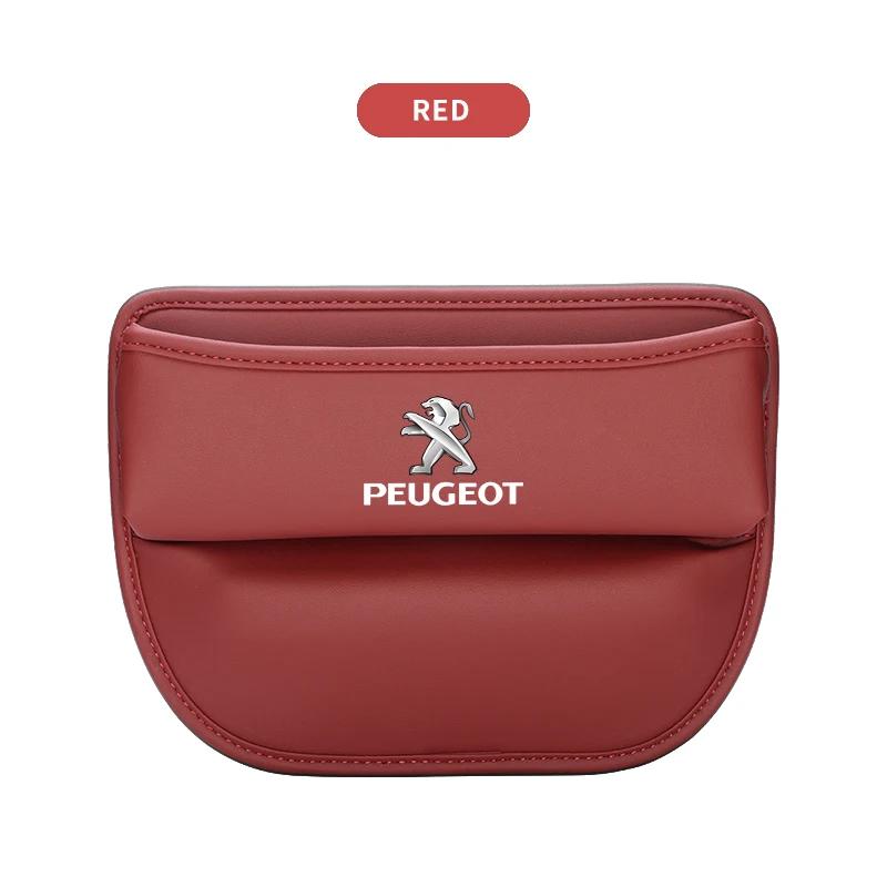 Leather Car Slot Storage Box Multi-function Seat Middle Gap Crevice Storage Box For Peugeot 208 306 307 308 508 106 107 108 2008