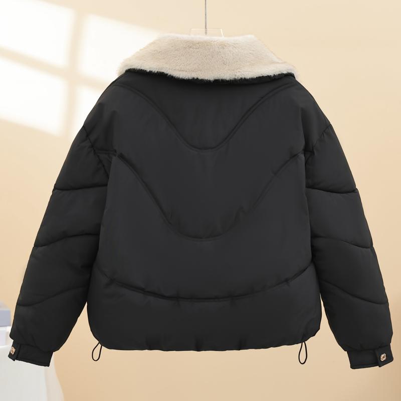 Fashion Woman Winter Coats Faux Fur Collar Casual Thick Warm Short Parkas Women Jackets
