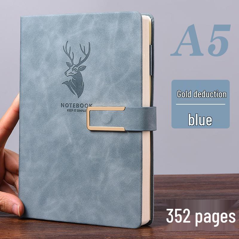 Premium A5 Leather Notebook: Thick Planner for Students & Professionals синий