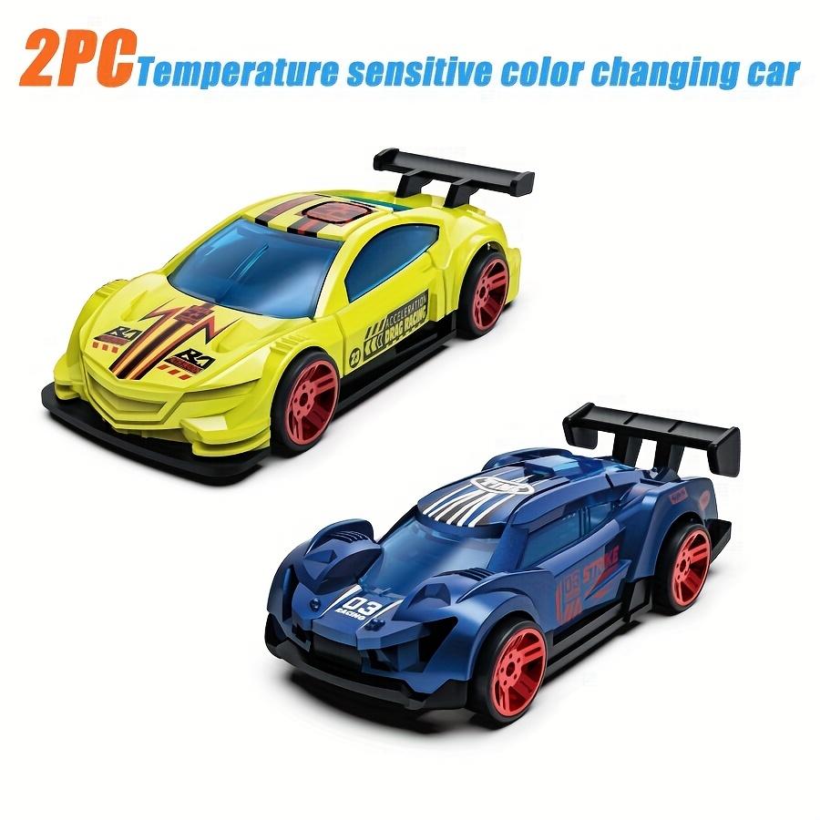 

Игрушечные машинки из сплава с изменением цвета, с термочувствительным волшебным изменением цвета при активации температуры, игрушки для ванны, ручное толкание, батарейки не требуются 2pcs-C