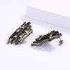 Fashion Jewelry Women 925  Stud Earrings Two Tone Gold Irregular Cocktail Party Earring Vintage Jewelry