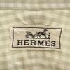 HERMES Made in France Old Check Pattern Long sleeve Button down shirt 42 Men's Used