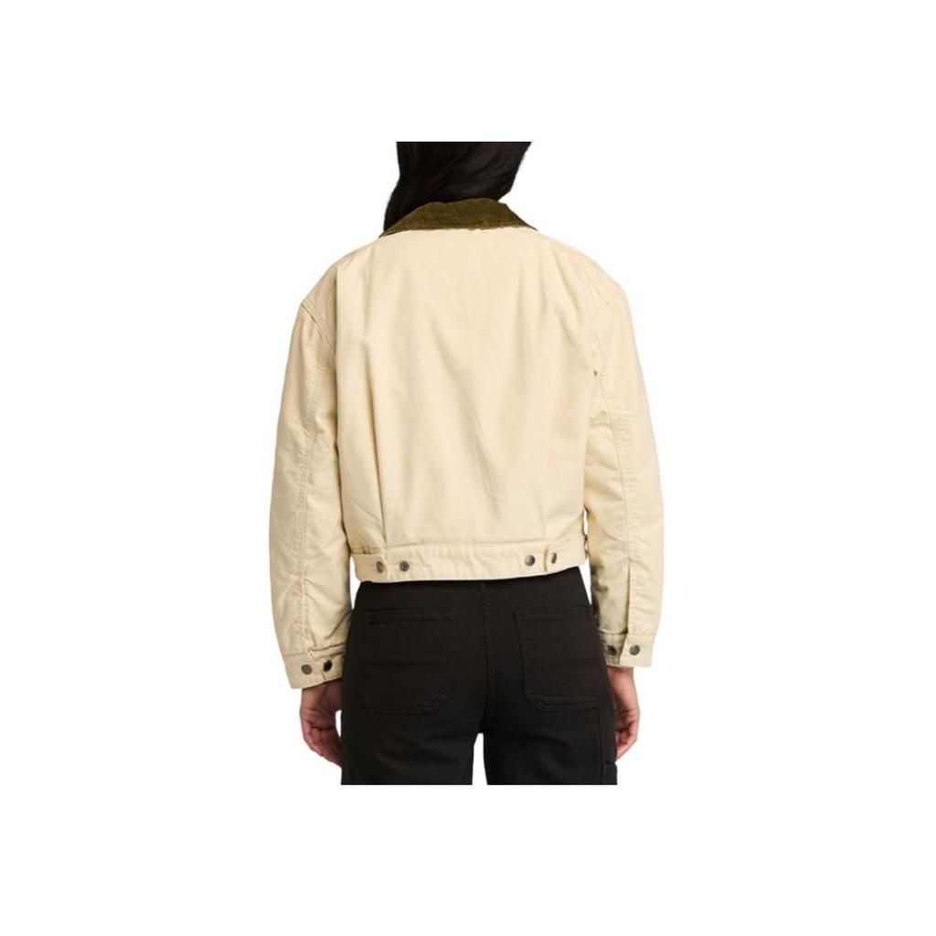 Timberland Comfortable Casual Loose Short Collar American Vintage Jacket Women Jacket Light-Brown A5ZTF-EFL