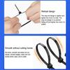 100/500Pcs Self-Locking Cord Straps Plastic Nylon Adjustable Cables Fastening Loop Home Office Wire Zip Tie