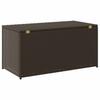 Garden Storage Box Wicker Style Poly Rattan 100 x 50 x 50 cm Brown