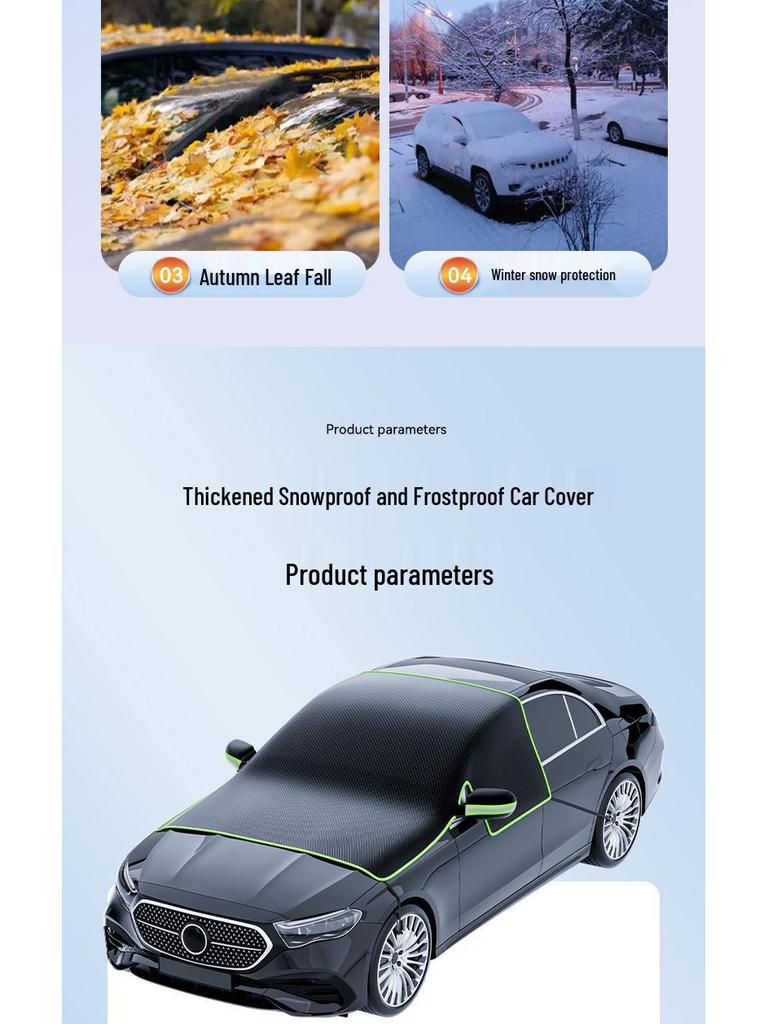 Oxford-Gewebe Grenzüberschreitende Frost- und Schneefeste Windschutzscheibenabdeckung