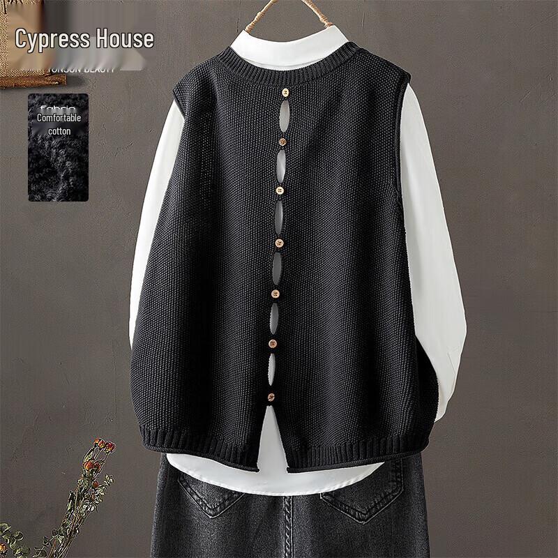 

Женский трикотажный жилет из смесового хлопка для многослойной носки L