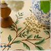 Cotton And Linen Tablecloth Light Luxury High Sense Apricot Green Branch Embroidery French Retro Rectangular Tablecloth Dining Table Round Table