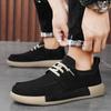 Scarpe Casual in Pelle da Uomo 2025 Nuove con Lacci Suola Spessa Sneakers Casual Versatili Scarpe Muffin in Pelle Calzature da Board Maschili Rialzate