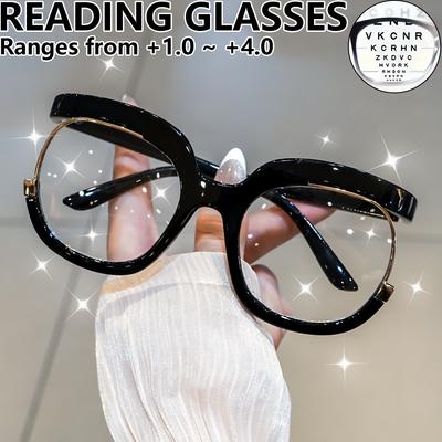 Retro Fashion Reading Glasses Large Frame Comfortable Decorative Computer Spectacles For Women Men
