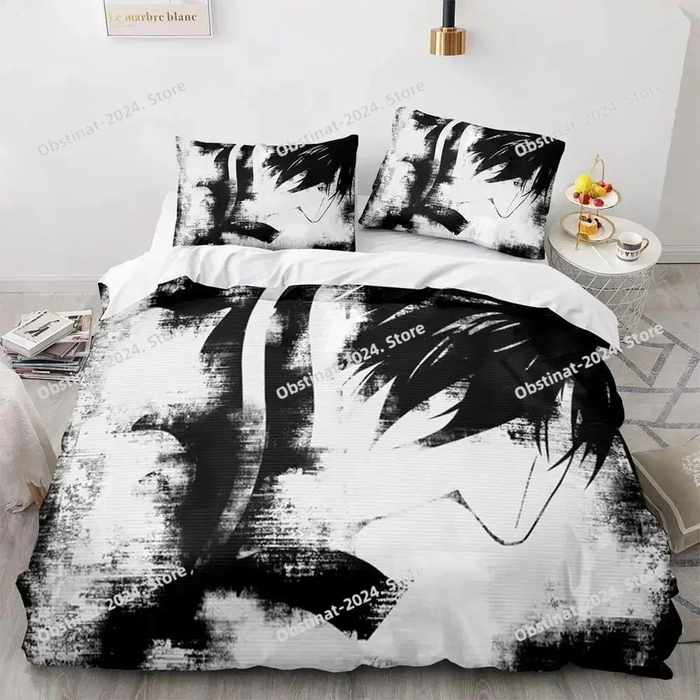 Комплект постельного белья Death Note Single Twin Full Queen King Size Bed Set Adult Kids Bedroom Duvet cover Sets 3D Print Anime Death Note