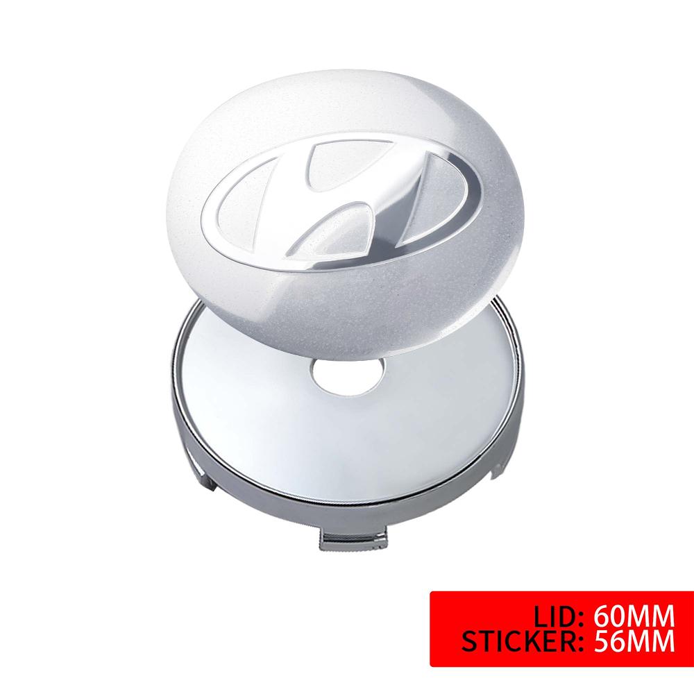 4Pcs 56MM Car Styling Aluminum Wheel Center Hub Cap Stickers For Hyundai Accent Tucson Solaris Sonata I20 Elantra Sonata Santafe