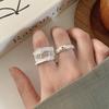 Trendy Geometric Mesh Hollow Open Adjustable Ring for Women – Exquisite Creative Lava Texture Index Finger Ring
