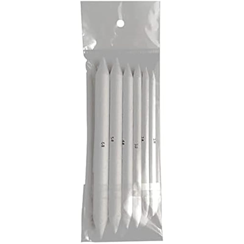 Eclet 6 Pcs Blending Stumps And Tortillions Paper Art Blenders For Student Artist Charcoal Sketch Drawing Tools(E)