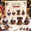 Sauberes, schmutzfreies Bastel-3D-Perlen-DIY-Set, Lebensechtes Weihnachtstier-Perlen-Set, Kreatives DIY-Kunst- und Bastelset, Handgefertigtes, Einfaches Stickset für