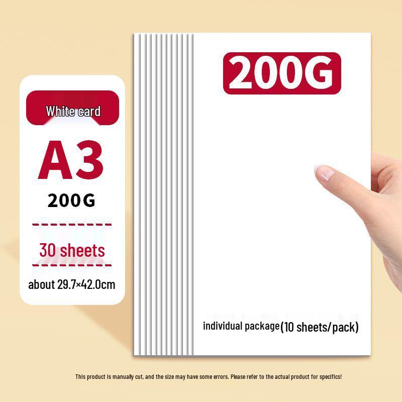 Thickened Dutch A4 White Cardstock, Handmade Black Kraft Cardstock, Colored Children's Cardstock, Newspaper Style.