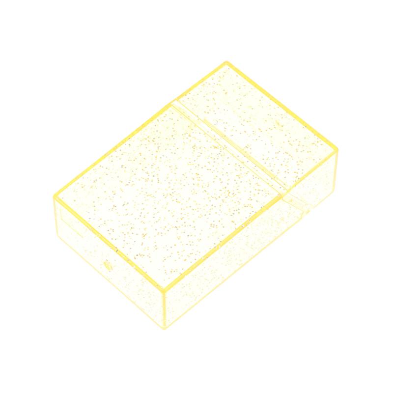 Clear Glitter Small Storage Box Kpop Photo Mini Card Holder Flip Lid Photo Case Small Stationery Card Holder Organizer