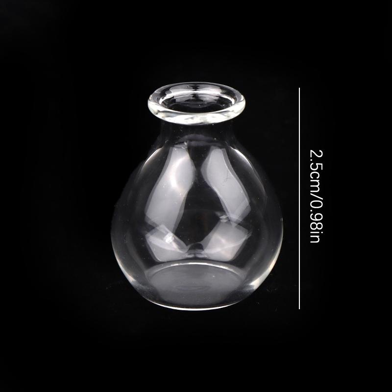 1:12 Dollhouse Miniature Glass Vase Dessert Cup Wine Bottle Wishing Bottle W/Corked Home Decor Toy Doll House Accessories