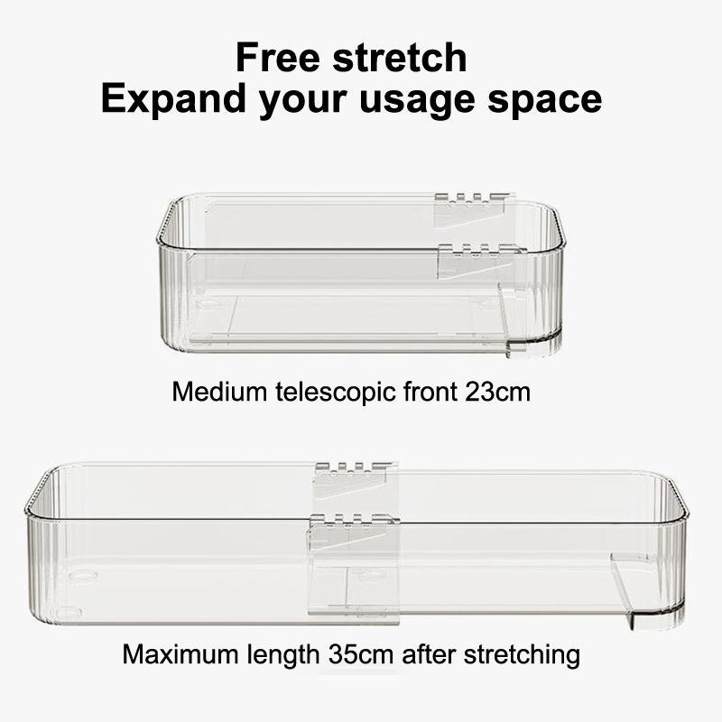 Expandable Drawer Organizer And Storage Bins Plastic Divider Box For Kitchen Flatware Makeup Tray Bathroom Office Holder