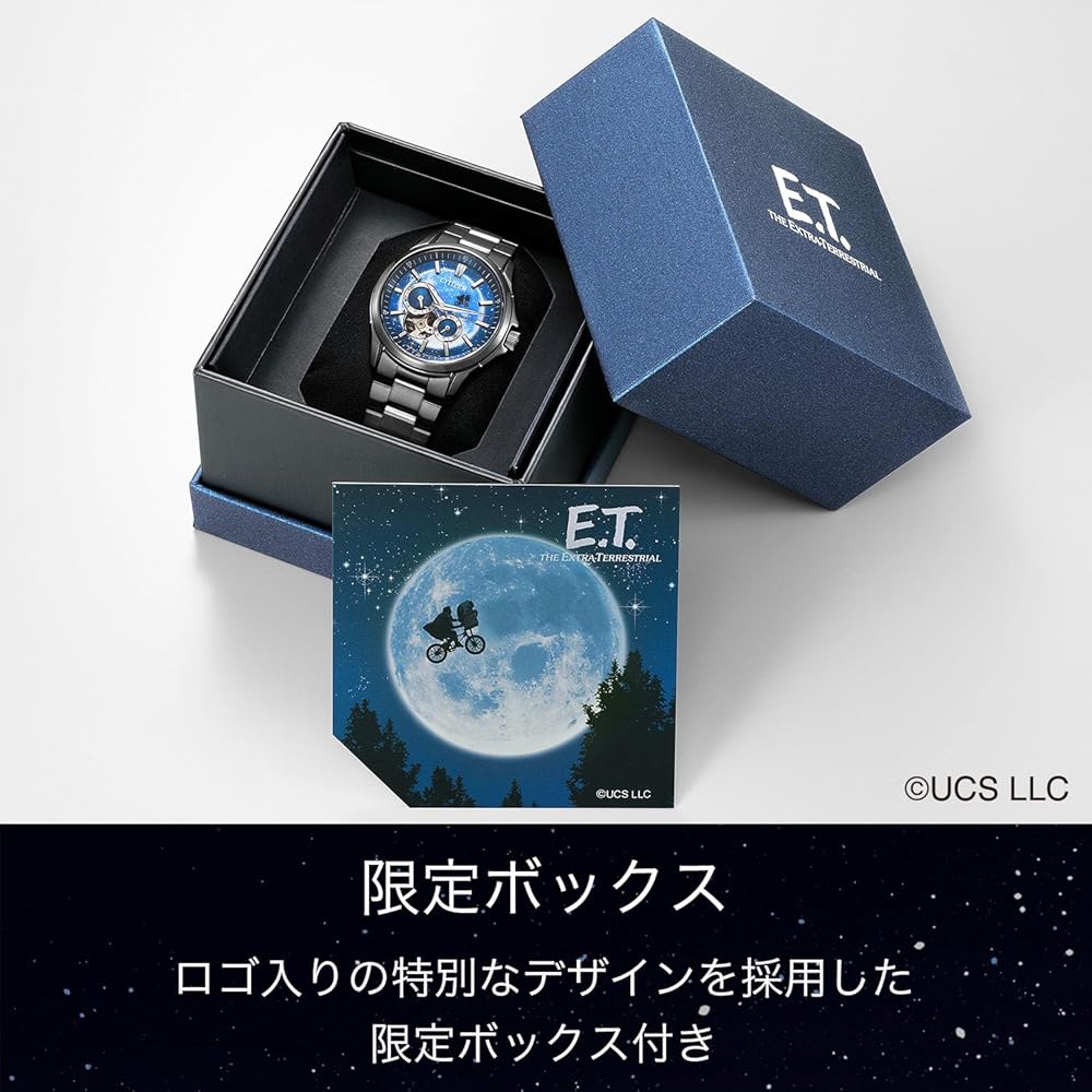 CITIZEN UNIVERSAL Limited Edition "E.T." Motif Watch NH9144-55L CITIZEN COLLECTION Mechanical Watch with Limited Edition Box, Waterproof, Open Heart, 