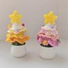 Christmas Yarn Ornament Bright Color Xmas Tree Star Shape Knitted Tree