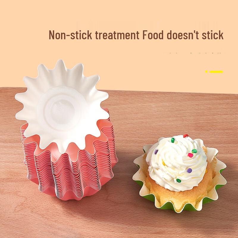 ZISIZ Chrysanthemum Star Pattern Paper Dessert Cups