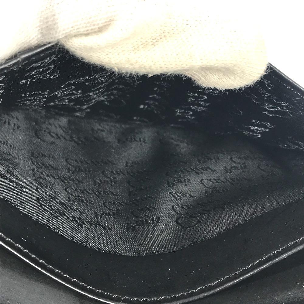 Cartier Must De Line Small Items Wallet Bifold Long Wallet Leather Black