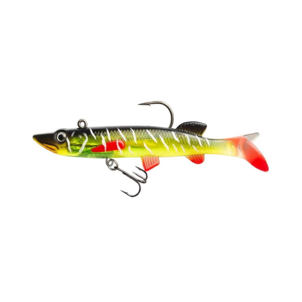 Soft Fishing Lure 12cm 21g Weighted Swimbait with Jig Head and Treble Hook for Freshwater and Saltwater Predatory Fish