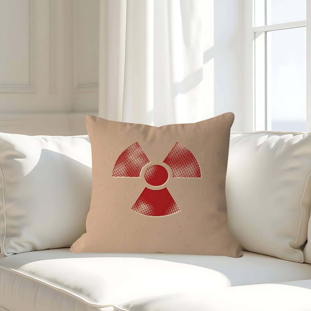 Creative R-Radiation Logo Pillow Case Removable Washable Cushion Cover – All-Season Soft Linen