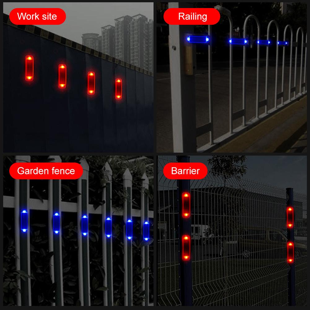 Car Warning Light Solar LED Red And Blue Flash Warning Light Night Anti-Rearend Bicycle Motorcycle Accessories