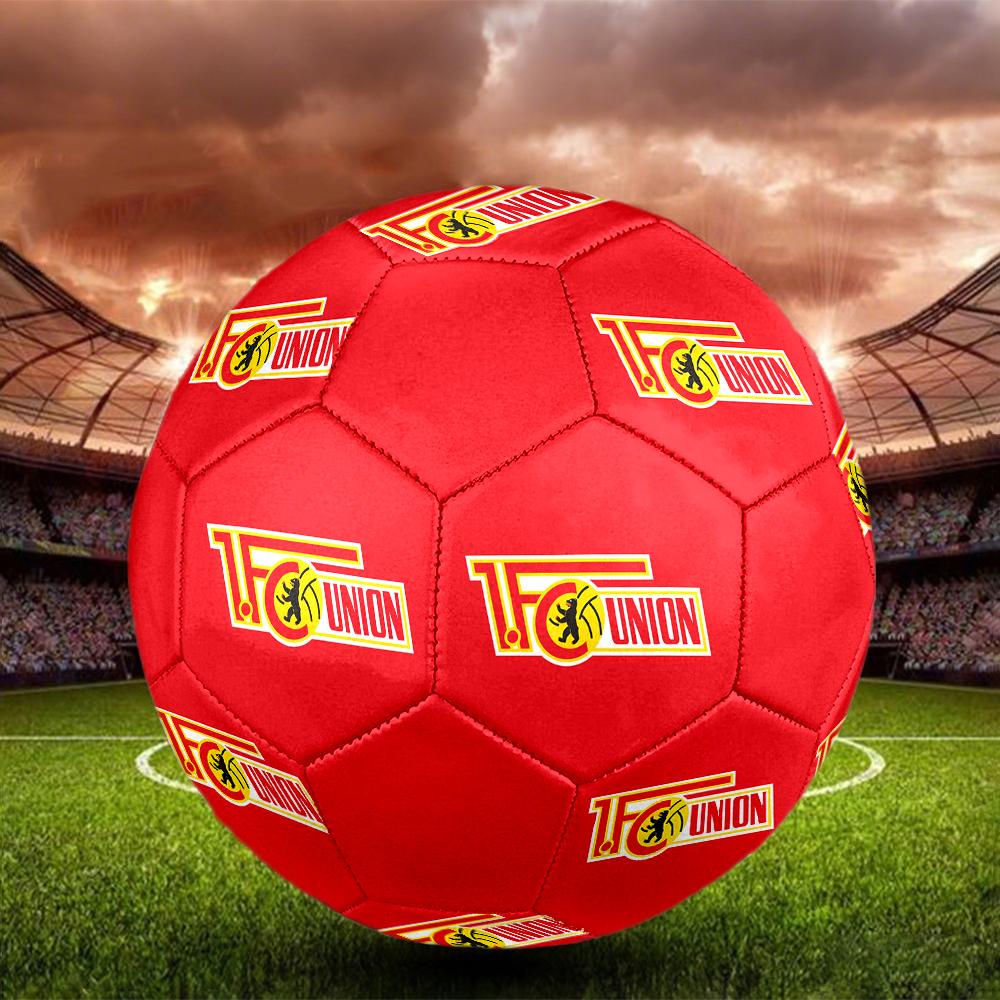 Union Berlin FC Soccer Ball, Colorful, Suitable for All Ages, Machine-stitched, PVC Material, Competition Grade, Durable and High Bounce