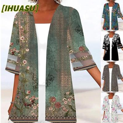 Women's Vintage Casual Spring Autumn Short Sleeve Jackets & Coats