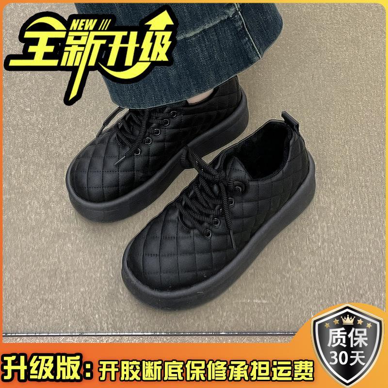 Fashion Snow Boots Cotton Boots Women's 2025 New Outer Wear Thickened Cotton Shoes Women's Velvet One-pedal Medium Boots Children