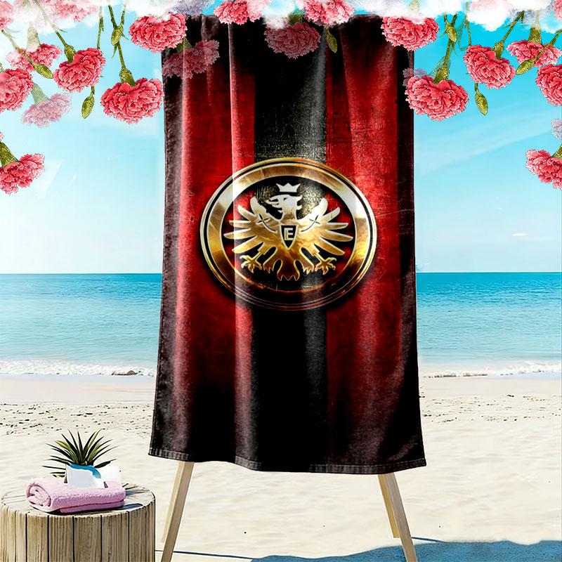 Eintracht Frankfurt Print Beach Towel, Large Soft Quick Dry Towel for Beach Camping Swimming