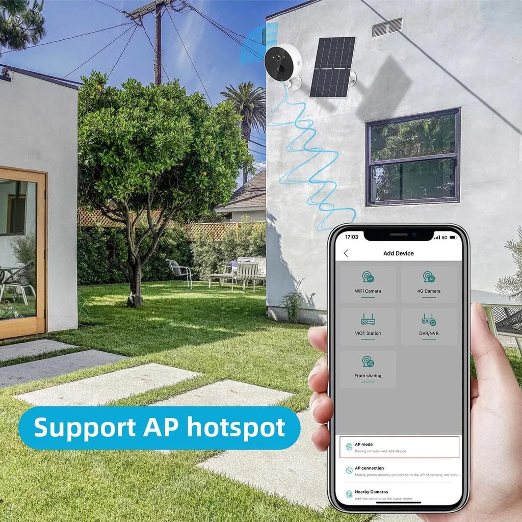 LS VISION Wifi Solar Camera Outdoor HD 2MP 1080P Wireless Security CCTV Waterproof Night Vision Two Way Audio Camera Monitor With Solar Panel