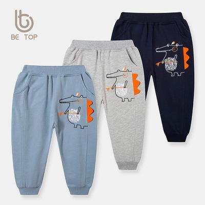 2025 Autumn Children's Dinosaur Trousers - Casual Cartoon Pants for Boys