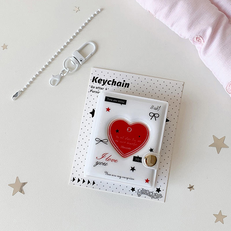 

Mini Photo Album Card Binder Pendant Photocard Binder For Star Chasing Photo Collection красный