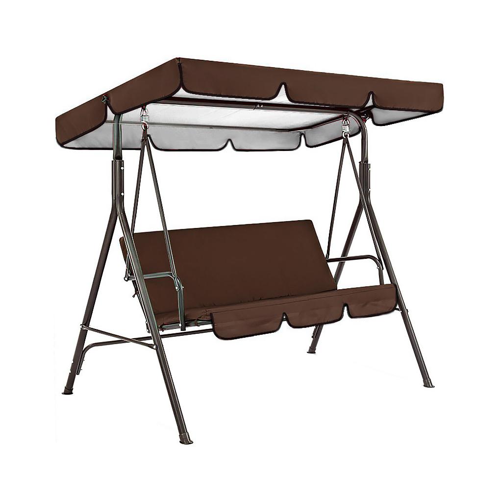 2pcs/set Garden Chairs Patio Swing Cover Set Waterproof UV-resistant Swing Canopy Seat Top Cover +Seat Cover (No Swing Chair)