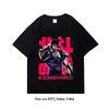 Pěst Hvězdy Severu Černé Hip-Hopové Harajuku Streetwearové Tričko s Potiskem Japonského Anime Bavlněné Ležérní Tričko Letní s Krátkým Rukávem