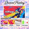 Personalized Greninja Diamond Art Custom Name 5D Diamond Painting Full Drill DIY Craft