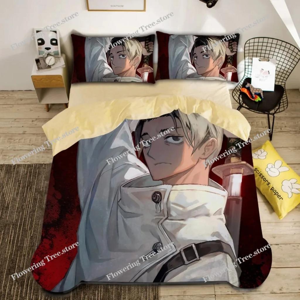 3D Anime Satoru Gojo Quilt Cover Japan Famous Anime Duvet Cover Sets Boys 3D Printed Quilt Cover Sukuna Bedroom Decoration