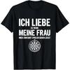 T Shirt With Gerunisex Text Ich Liebe Es Wenn Meine Frau Mich Dart Spielen LSst Vintage Breathable Fashion Versatile