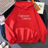 2026 Spring New Vampire Diaries Letter Print Hooded Sweatshirt for Men & Women - Long Sleeve Casual Jacket