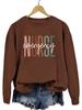 European Fashion Printed Long-Sleeve Pullover Sweatshirt: Comfortable, Versatile Autumn Top for Women