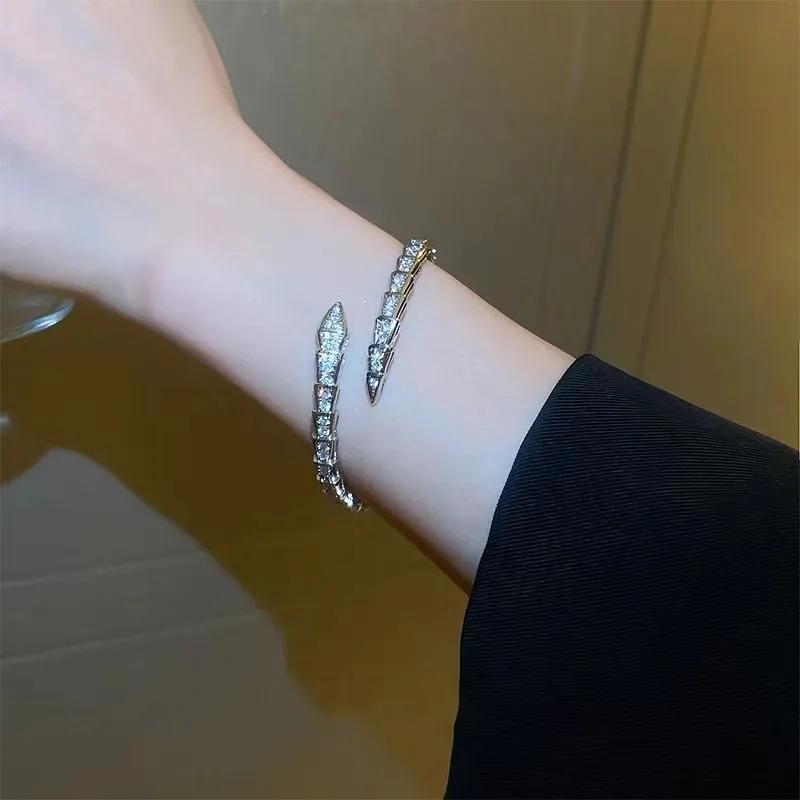 Zircon Snake Bone Bracelet Women's High-end Bracelet Ins New Trendy Fashion Bracelet