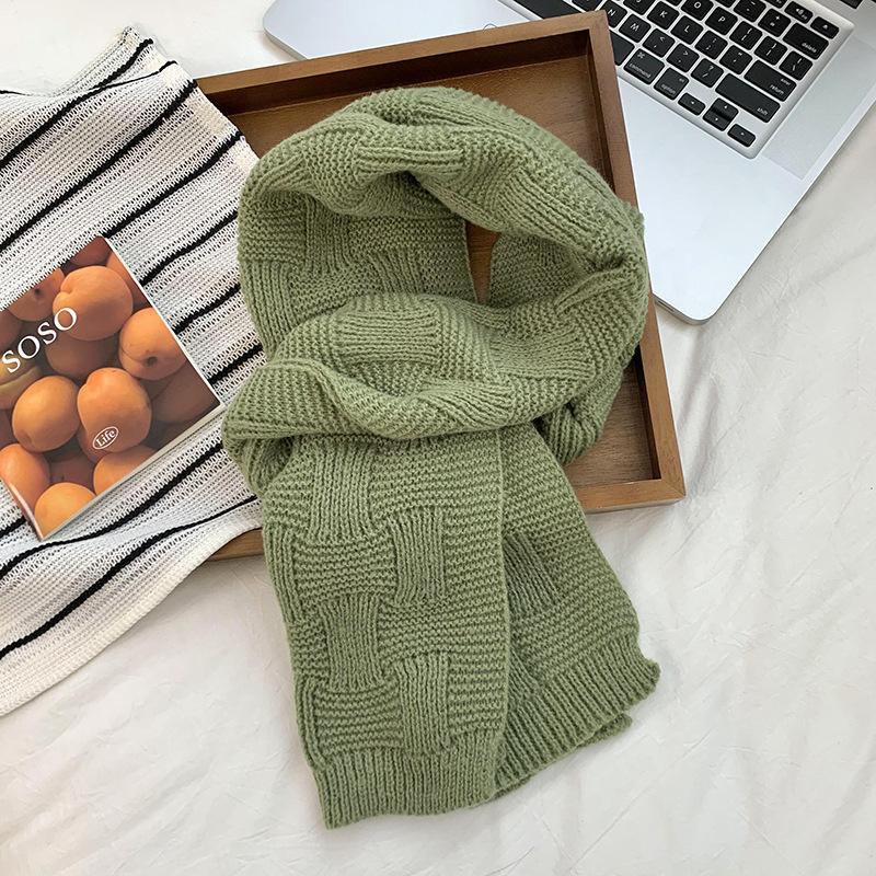 Scarf women's high-end sense autumn and winter new versatile scarf knitted wool scarf scarf