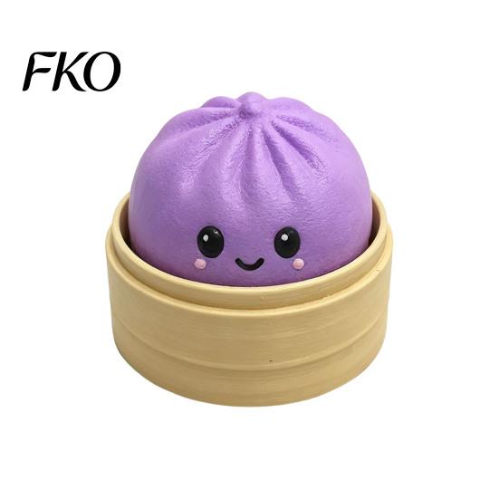 Portable Stress Reliever Press Button Keychain, Steamed Bun Decompression Toy with Smiling Face Pattern, Fidget Keychain Slow Rebound Feel Mini
